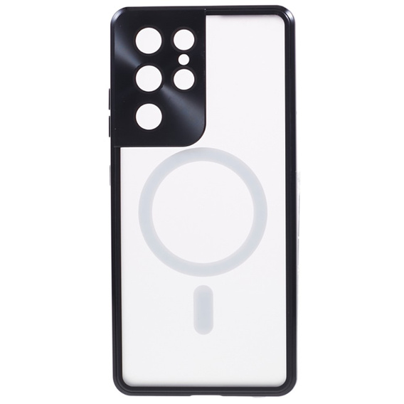 Carcasa Magnetic Dual Glass MagSafe pentru Samsung Galaxy S21 Ultra, negru