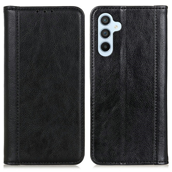 Huse pentru Samsung Galaxy A26, Wallet Litchi Leather, negru