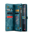Husă CASEME pentru Samsung Galaxy S25 Ultra, Retro Leather Wallet, cu curea de umăr, verde