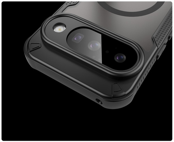 Carcasă blindată pentru Google Pixel 10, pentru MagSafe, mată, neagră