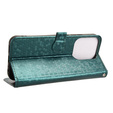 Husa cu clapetă pentru Xiaomi Redmi 15C 4G/LTE, Wallet Rhombus, verde