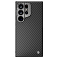 Carcasă pentru Samsung Galaxy S24 Ultra, carcasă blindată Nillkin, Carboprof Case, pentru Magsafe, negru