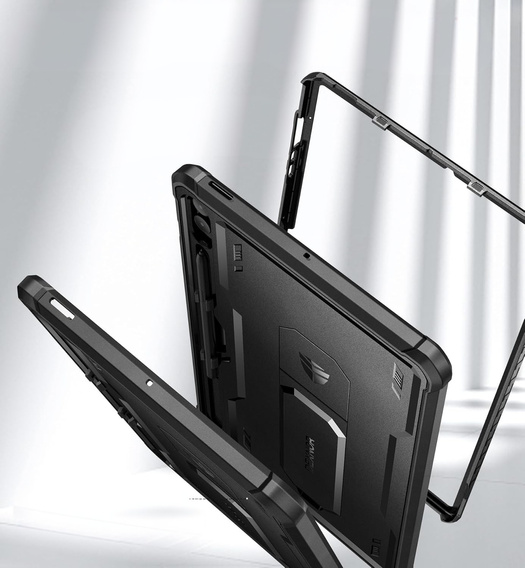 Husă blindată pentru Galaxy Tab S9 FE+ Plus, Dexnor Full Body, negru