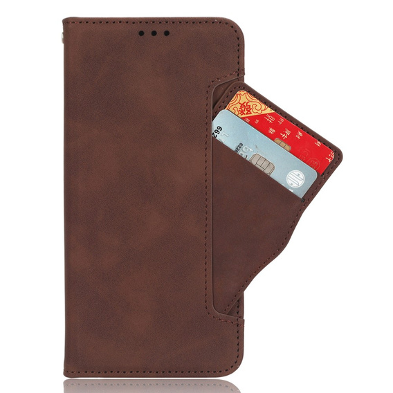 Cu clapetă pentru Oppo Reno 13 Pro, Card Slot, maro