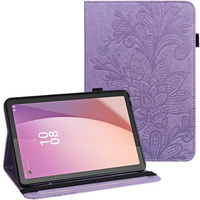 Husă cu clapetă pentru Lenovo Pad M9, flower, violet