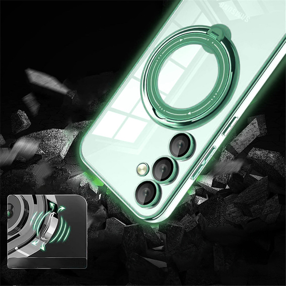 Carcasă magnetică pentru Samsung Galaxy S25+ Plus, pentru MagSafe, verde