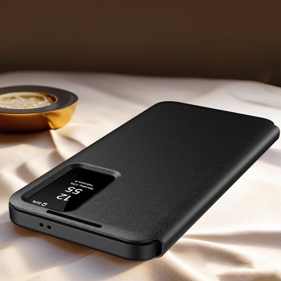 Husă cu clapetă pentru Samsung Galaxy A55 5G, Smart View Wallet, negru