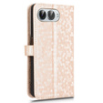 Husa cu clapetă pentru T Phone 3 5G, Wallet Rhombus, de aur
