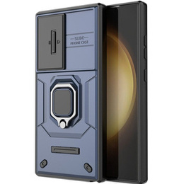Husă pentru Samsung Galaxy S24 Ultra, KickStand Camera Lens, albastru