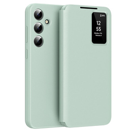 Husă cu clapetă pentru Samsung Galaxy S23 FE, Smart View Wallet, verde