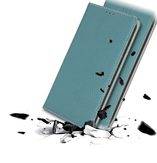 Cu clapetă pentru Samsung Galaxy S25 Edge, Litchi Skin Grain, albastru