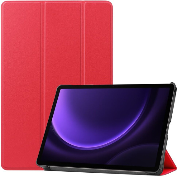 Husă pentru Samsung Galaxy Tab S9 FE, Tri-fold, roșu
