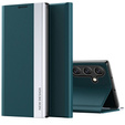 Cu clapetă pentru Samsung Galaxy A35 5G, Side Magnetic, verde