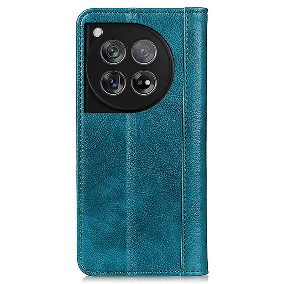 Huse pentru OnePlus 12 5G, Wallet Litchi Leather, verde