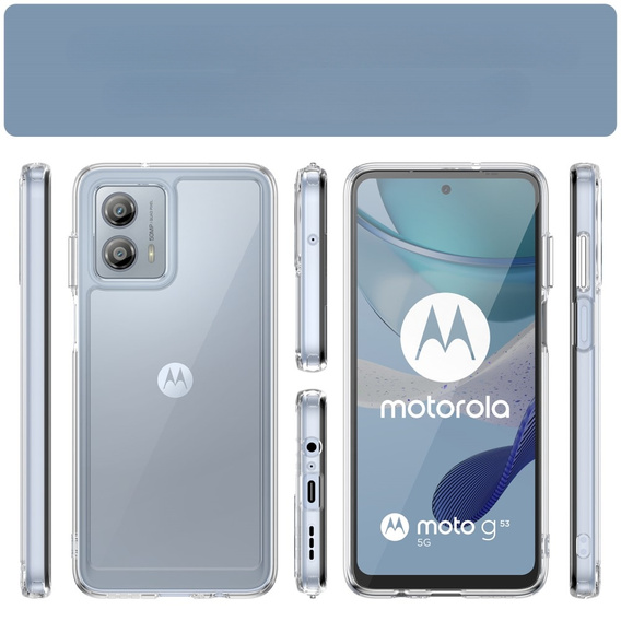 Huse pentru Motorola Moto G53 5G, Fusion Hybrid, transparentă