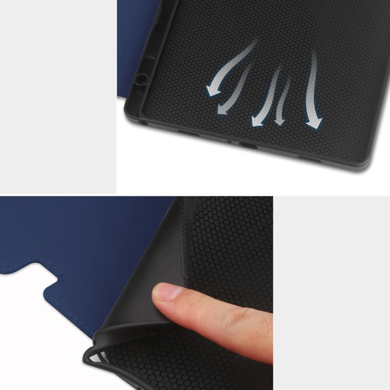 Husă pentru Samsung Galaxy Tab S10 Lite / S10 FE / S9 FE, Business Card and Pen Slot, albastru