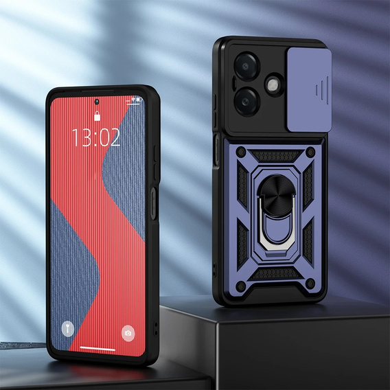 Husă blindată pentru Oppo A40 / Oppo A40m, CamShield Slide, albastru