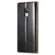 Carcasă flip CASEME pentru Samsung Galaxy S9, Waxy Textured, cafea