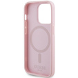 GUESS Huse pentru iPhone 14 Pro, Saffiano MagSafe, roz
