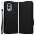 Cu clapetă pentru Nokia X30 5G, Wallet Litchi Magnet Case, negru