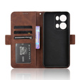 Cu clapetă pentru Oppo Reno 13 Pro, Card Slot, maro