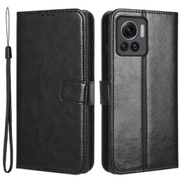 Cu clapetă pentru Motorola Edge 30 Ultra 5G, Crazy Horse Wallet, negru