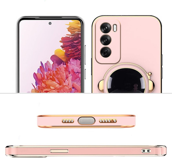 Huse pentru Oppo Reno 12 Pro, Astronaut, roz