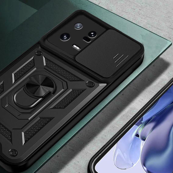 Husă blindată pentru Xiaomi 13, CamShield Slide, negru