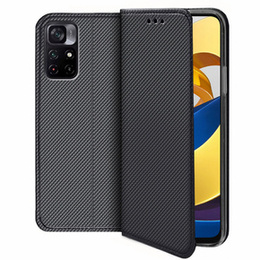 Cu clapetă pentru Xiaomi Poco M4 Pro 5G / Redmi Note 11S 5G, Wallet Smart Magnet, albastru
