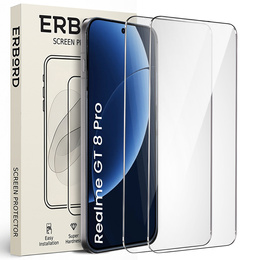 2x ERBORD 9H Sticlă temperată din sticlă dură pentru Realme GT 8 Pro