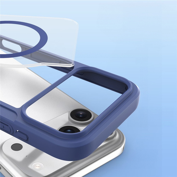 Husă Dux Ducis pentru iPhone 17 Pro, Skin X Pro, cu clapetă, pentru MagSafe, albastru marin