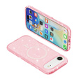 Husă pentru iPhone Air, pentru MagSafe, glitter, roz translucid