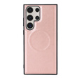 Husă cu clapetă pentru Samsung Galaxy S23 Ultra, portofel, pentru MagSafe, roz rose gold