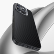 Carcasa BENKS Kevlar pentru iPhone 16 Pro, pentru MagSafe, Carbon Fiber, negru