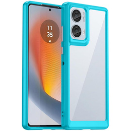 Huse pentru Motorola Edge 50 Fusion 5G, Fusion Hybrid, transparent / albastru