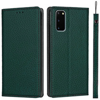 Husă din piele pentru Samsung Galaxy S20, ERBORD Grain Leather, verde