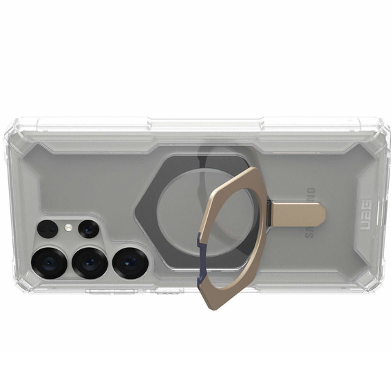 Carcasă Urban Armor Gear pentru Galaxy S25 Ultra, Plasma XTE MagSafe Kickstand, transparent / gri