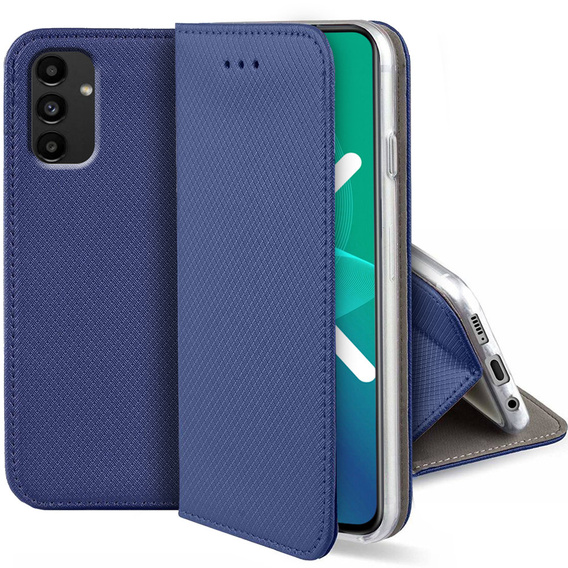 Cu clapetă pentru Samsung Galaxy A04S / A13 5G, Wallet Smart Magnet, albastru