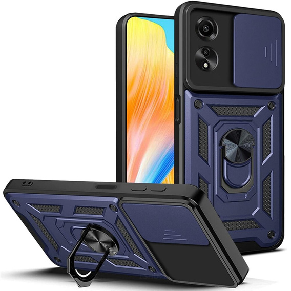 Husă blindată pentru Oppo A38 4G / Oppo A18 4G, CamShield Slide, albastru