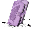 Cu clapetă pentru Oppo A80, Butterfly, violet