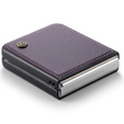 Husă pentru Samsung Galaxy Z Flip6 5G, CASEME Litchi Leather, violet
