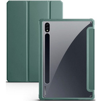 Husă pentru Samsung Galaxy Tab S7 Plus / Tab S7 FE, Smartcase Hybrid, cu spațiu pentru stylus, verde