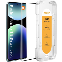 ENKAY sticlă călită ENKAY pentru Xiaomi Redmi Note 14 Pro+ 5G, negru