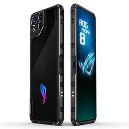 Husa pentru ASUS ROG Phone 8 Pro, Armor Bumper, cu capac pentru obiectiv, negru / argintiu