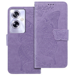Cu clapetă pentru Oppo A79 5G, Butterfly, violet