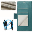 Husă pentru Xiaomi 14T, ERBORD Glossy Litchi, portofel cu clapetă, verde