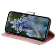 Cu clapetă pentru Samsung Galaxy A15, Mandala Flower, roz + sticlă 9H 