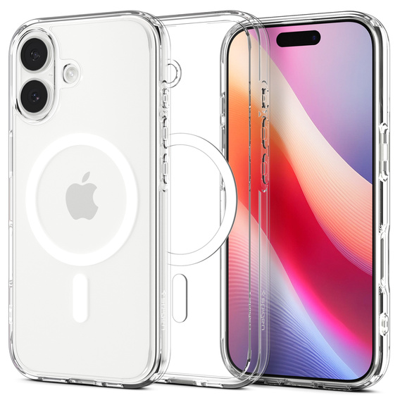 Carcasă Spigen Ultra Hybrid MagSafe pentru iPhone 17, transparentă/albă