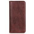 Huse pentru Samsung Galaxy S24 Ultra, Wallet Litchi Leather, maro