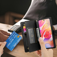 Cu clapetă pentru Samsung Galaxy A56 5G, Wallet Zipper Pocket, negru